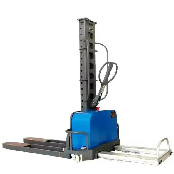 500kg 1000kg 1300 Mm Semi Electric Portable Stacker Self Loading Forklift For Container Use