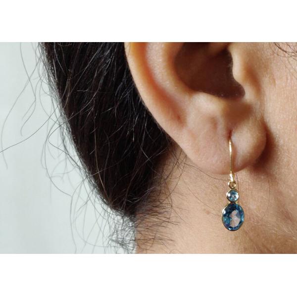 Handmade 14k Yellow Gold Jewelry , Natural 14k Yellow Gold Earrings Topaz Gemstone