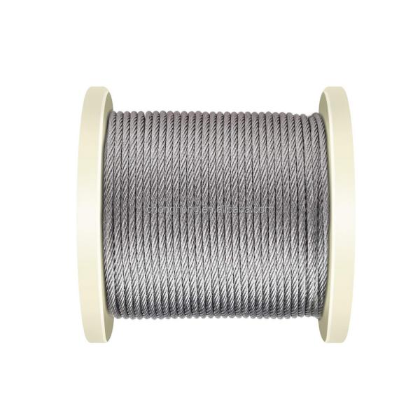 Type 316 Stainless Steel Cable Ropes for Deck Rails Hardware 250FT T316 Aircraft Cable 7x7/1x19/7x19 Wire Rope