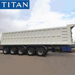 Quality TITAN 5 axle heavy duty tractor tipping dump truck trailer manufacturer wholesale
