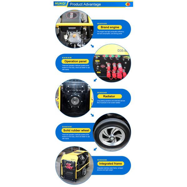 Hydraulic Earth Auger 35HP Hydraulic Power Station with 17.2 L Hydraulic Tank Capacity