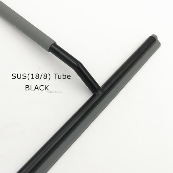 Black Shower Glass Scraper With Grey Silicone Blade Hook ISO9001 Approved