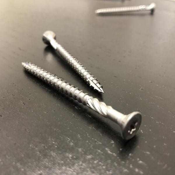 8G x 40mm Stainless Steel 304#10 Star Drive Double CSK Head w/ Ribs, Type 17 Point Outdoor Deck Screws