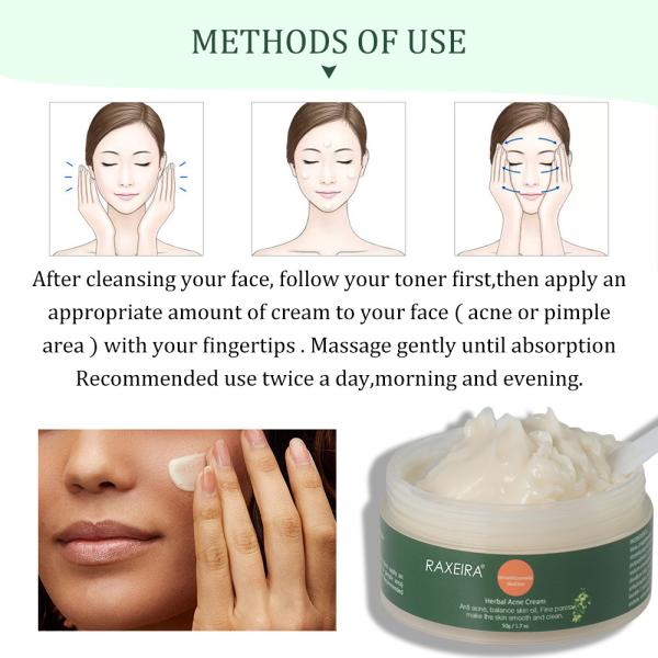 Natural Organic Herbal Cleansing Face Cream Skin Care Acne Scar Remove Treatment