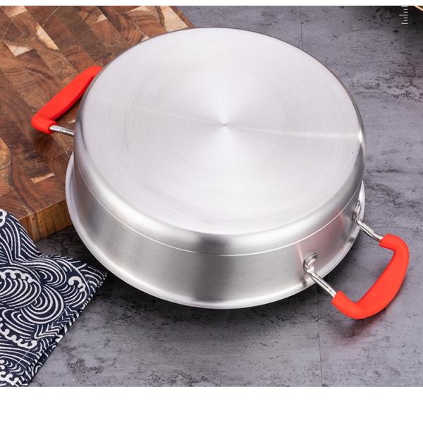 Best Sale 430 Stainless Steel Cooking Soup Pot Set Saucepan Cookware Set With Silicone Handle