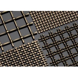 Quality SS Woven Architectural Wire Mesh Perforated Steel Cladding With Special Crimps wholesale