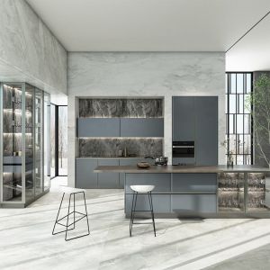 China Modern 304 Stainless Steel Kitchen Cabinets Open Design Kitchen on sale