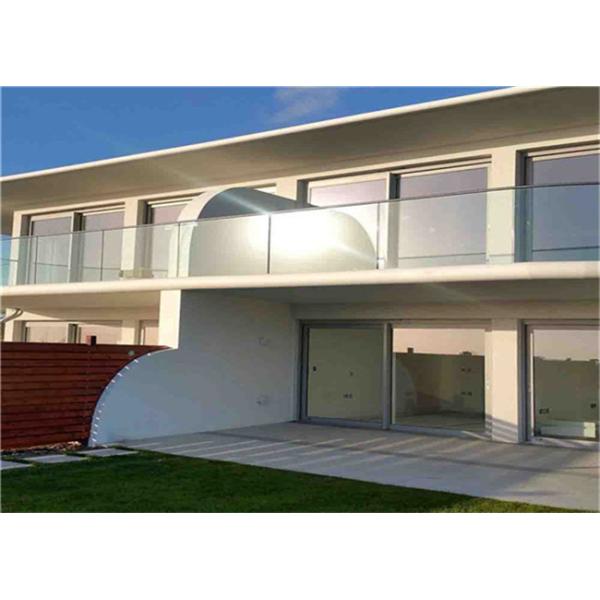 Modern Building Railing Frameless Glass Balcony Balustrade With Aluminum Alloy U Shape Channel
