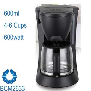 China 5-Cup Drip Coffee Maker stream line design in black BCM2633 on sale