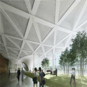 China Perforated Aluminum Ceiling Panels 500x500mm PE Coating on sale