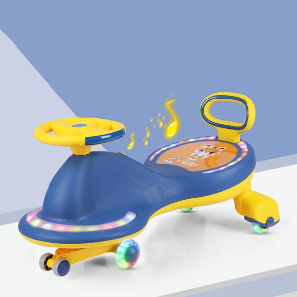 Kids Ride On Scooter Car Bike Toys with Music Lights and PU Silent Wheels