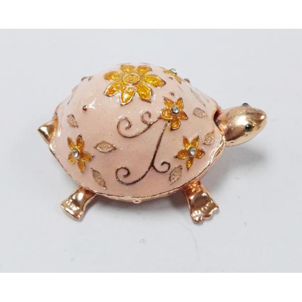 Turtle trinket jewelry box petwer metal jewelry box enamel decoration gifts box