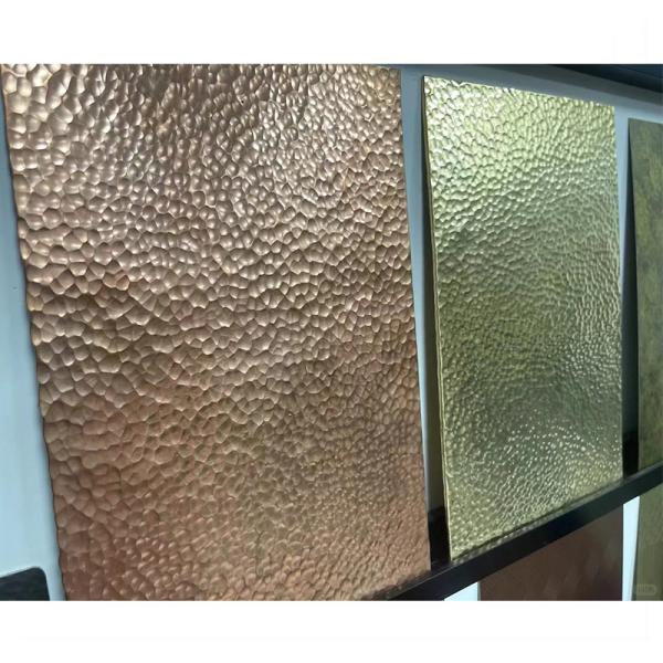 Custom Designs DIY Textured Hammered Metal Sheet Handcrafted Hammered Stainless Steel Sheet
