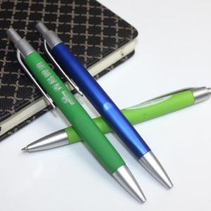 Quality New style matt color barrel plastic pen with grip logo pen wholesale
