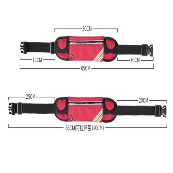 Reflective Waterproof Running Waist Belt Bag With Water Bottle
