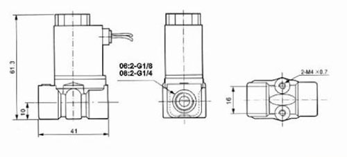 2P025-08NBR 1/4" NPT Pneumatic Solenoid Valves Electric Plastic 2 Way Small Water