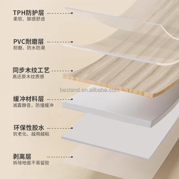 Waterproof Oil-Proof Self-Adhesive TPH Pieces Flooring Sticker for Industrial Style Vinyl Flooring in DIY Home Decoration