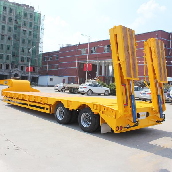 Lowbed Semi-Trailer for Heavy Road Equipment 4 Axles 12.5m 40 Feet Tire 245/70r19.5