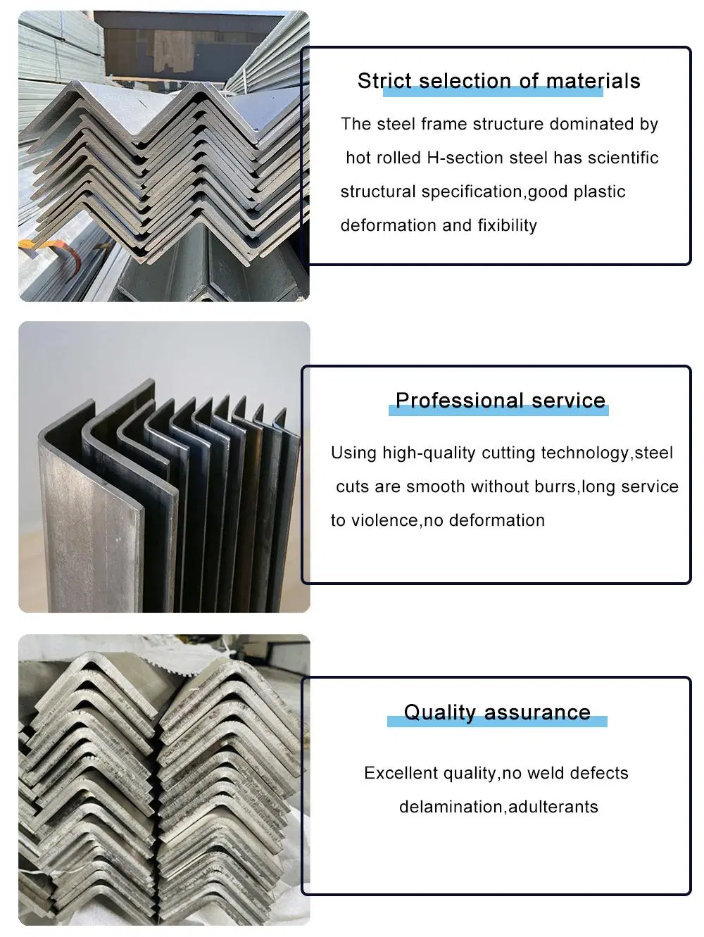 Factory Spot 0.8mm-5.8mm Stainless Steel Angle Bar 201 304 316 Cold Drawn