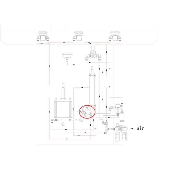 High Pressure Pilot Valve Assembly , PN.HH090 Three Way Valve Laundry Replacement Parts