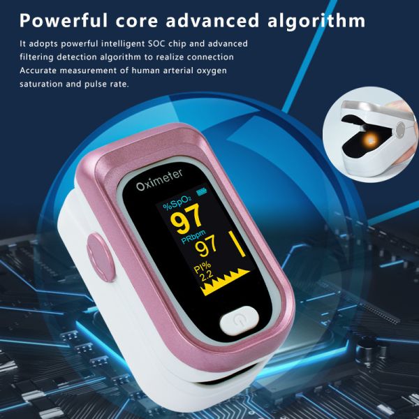 Fingertip Pulse Oximeter for Sport Health One-Click Operation with Results in 8 Seconds