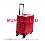 Middle Trolley cosmetics cases makeup cases pu leather beauty cases for travel