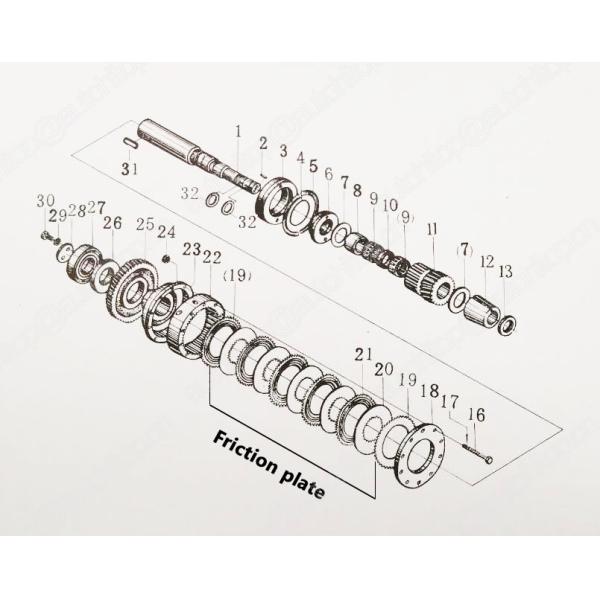 Forklift transmission parts friction plate 115*61.5*3/IT26