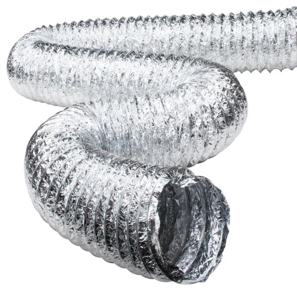 HVAC Flexible Aluminum Air Duct Fire 4 Inch 25 Ft Resistant Box Package AC Hose