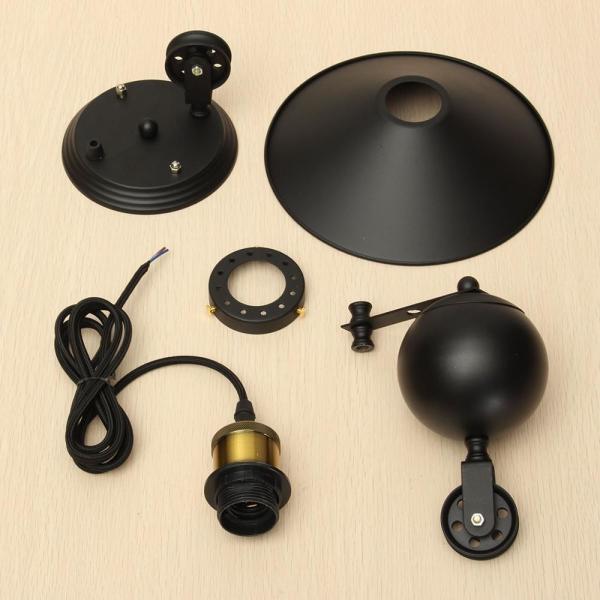 Black rustic lamp pulley pendant lights dinning room bedroom Kitchen island pendant lamp(WH-VP-127)