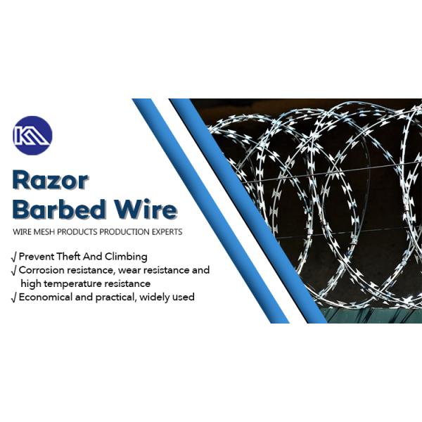 PVC Paiting Razor Wire Straight Galvanized Security Barbed Wire