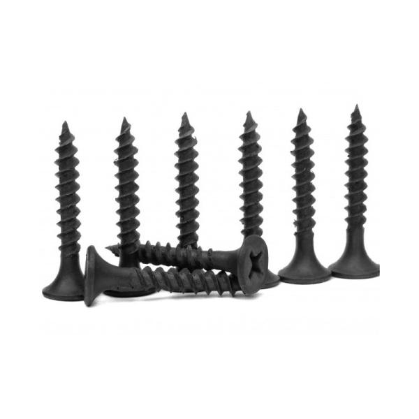 Black Phosphated Fine Thread #2 Phillips Bugle Head Drywall Screws - #6x25mm