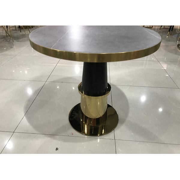 Round Stainless Steel 80cm Marble Top Living Room Tables