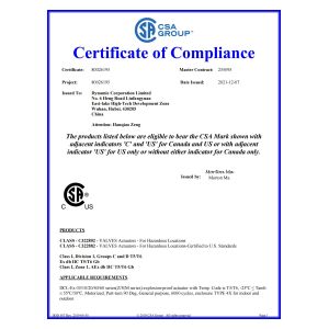 Dynamic Corporation Limited Certifications