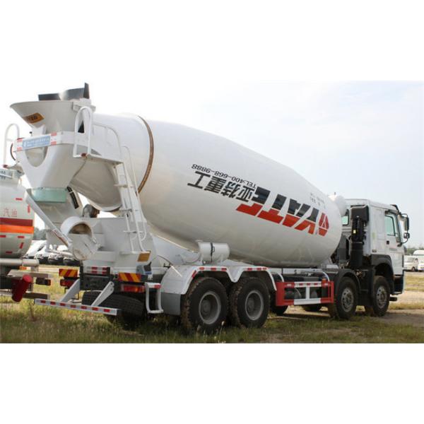 Yellow Concrete Construction Equipment 6x4 8m3 Concrete Mixer Truck With Pump Self - Loading