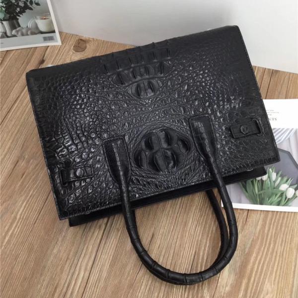 Exotic Genuine Alligator Skin Women Working Totes Large Shoulder Bag Authentic Crocodile Leather Lady Top-handle Handbag