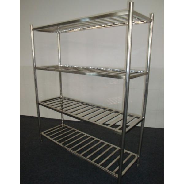 Stainless Steel 4-Layer Round Tube Shelves Kitchen Storage Rack 1200*500mm 1500*500mm