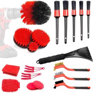 Quality 19Pcs Car Detailing Brush Set for Auto Detailing Cleaning Car Motorcycle Interior wholesale