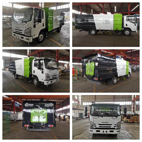 3000 Liters Tank Road Sweeper Truck With Isuzu Engine For Cleaning