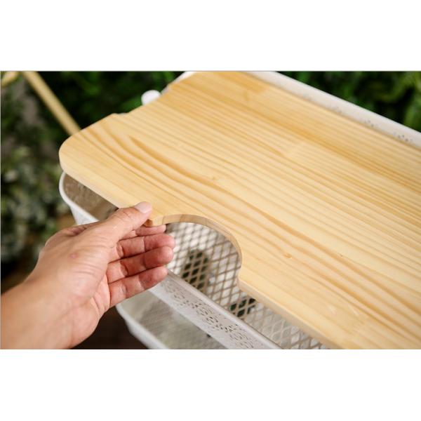 Nordic Two Tier Iron Trolley Coffee Table , L435mm Trolley Coffee Table