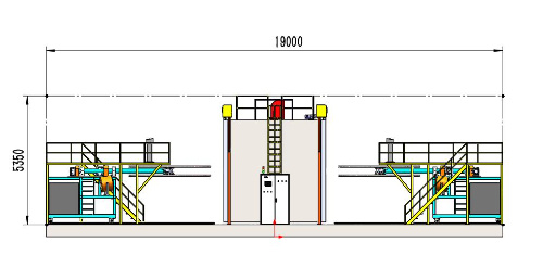 Rotomoulding Water Tank Making Machine Shuttle Type 2 Arm L 4000 Oven