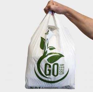 China Biodegradable Plastic Compostable Vest Carrier Bags Cornstarch Customized on sale