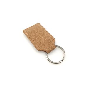 Cork Engraved Leather Keychain