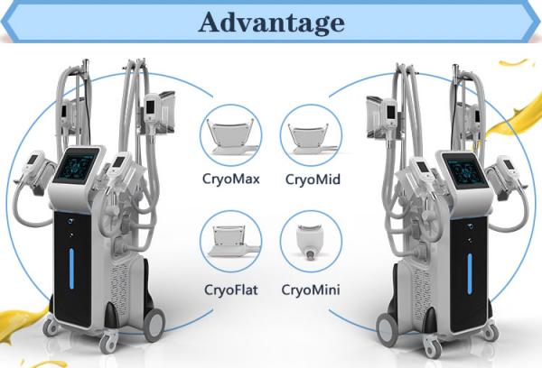 Beauty salon equipment body slimming cryolipolysis fat freezing machine with 4 cryo handles