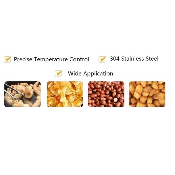 Personalized Potato Chips Automatic Frying Machine Discharging And Stirring ISO