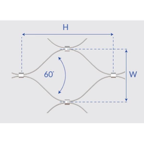 SUS316 Stainless Steel Wire Rope Mesh Anti Drop Safety Netting For Floodlight