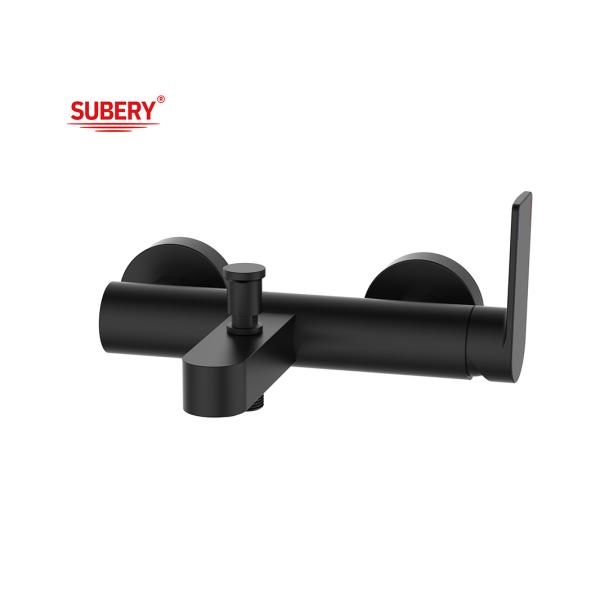 OEM Brass bathtub faucet mixer shower brass body bathroom single lever handle Bathroom matt black