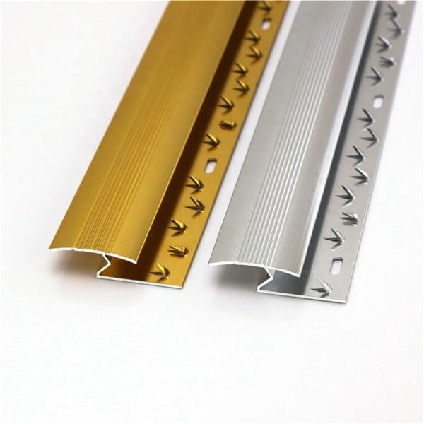 Silver Aluminium Z Section Aluminum Carpet Trim 15mm Carpet Trim Edge
