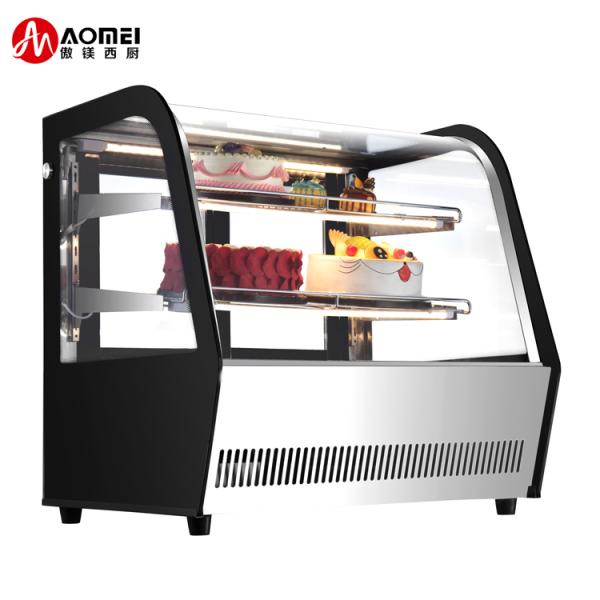 Stainless Steel Cake Chiller Showcase with Glass Display and Temperature Range of 2-8