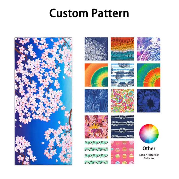 Custom Logo Quick Dry Sand Proof Recycled Towel Microfiber Print Swimming Custom Beach Towel Repreve Towel