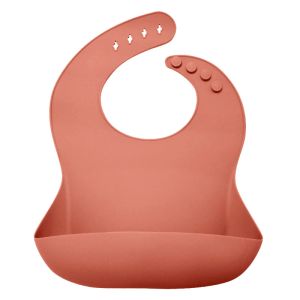 Antibacterial Toddler silicone scoop bib Waterproof Feeding Bibs With Crumb